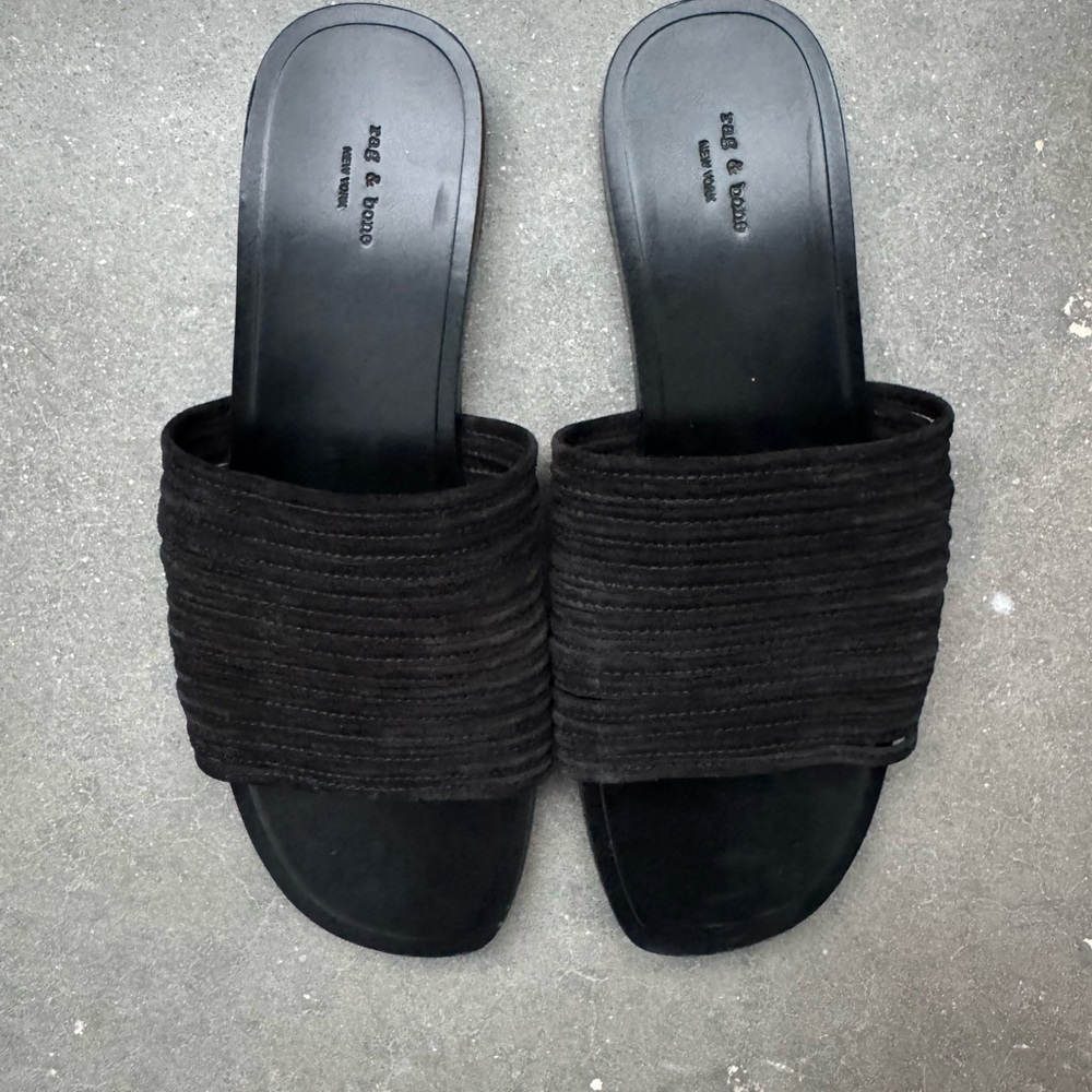 rag & bone Black Women's Slide Sandals